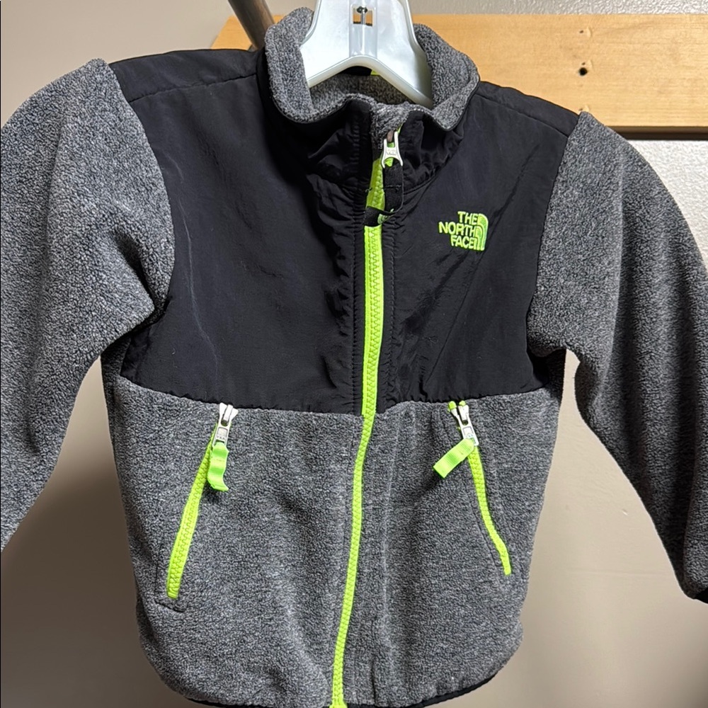 The North Face Kids Gray and Black Fleece Jacket